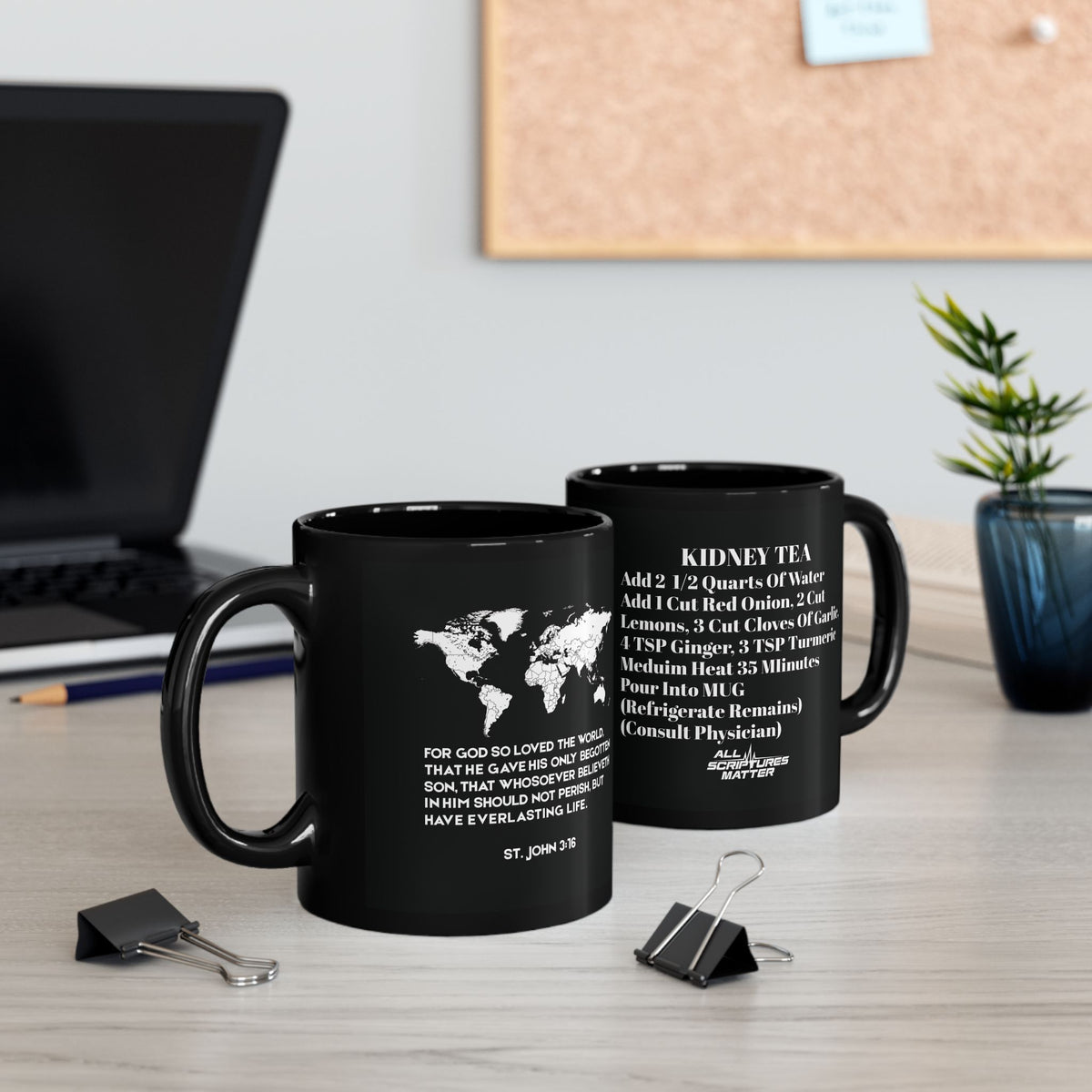 Kidney Tea Mug - For God So Loved the World | St. John 3:16