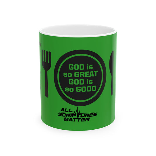 Green Vitality Mug - God Is So Great, God Is So Good