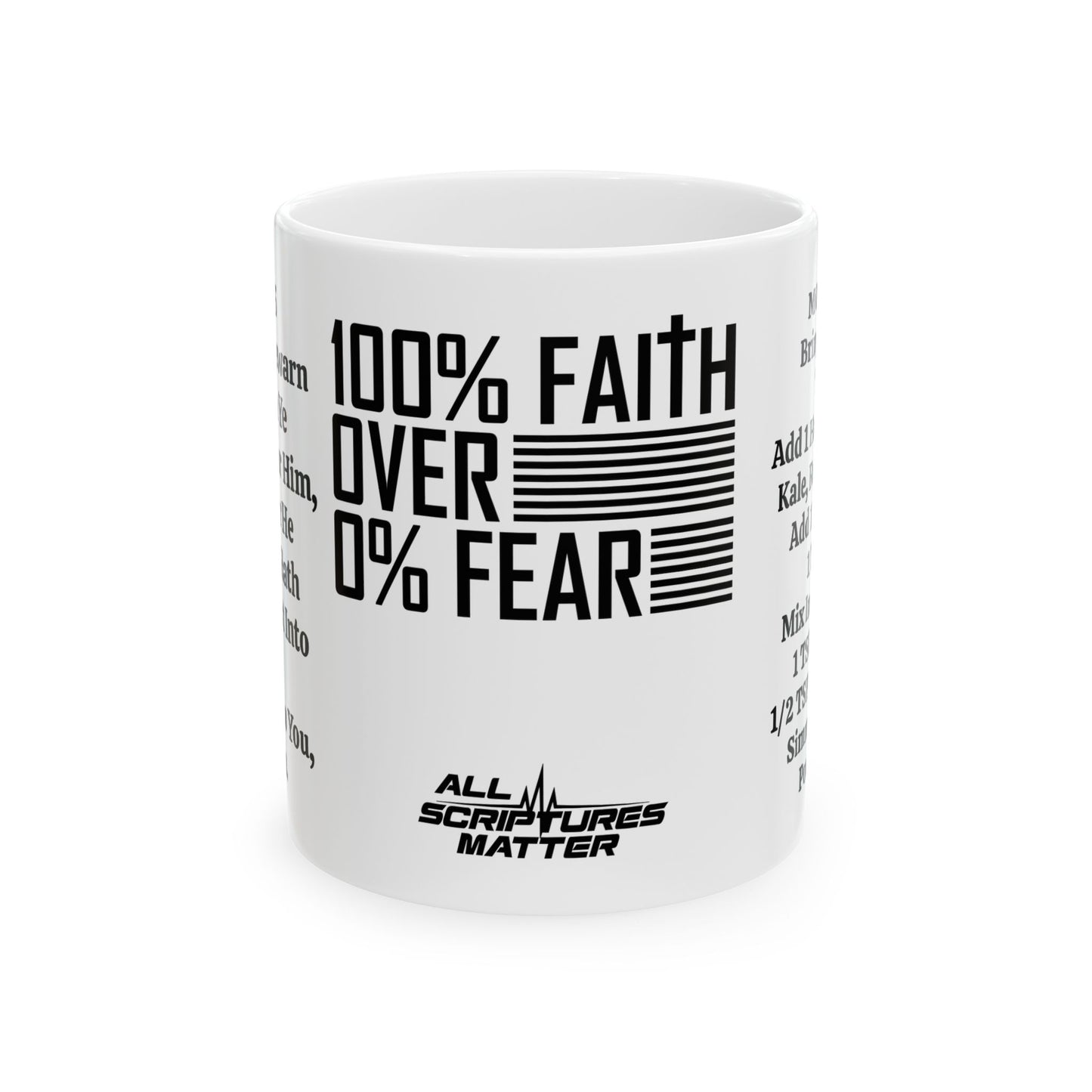 Mobility Faith Over Fear Mug - 100% Faith, 0% Fear