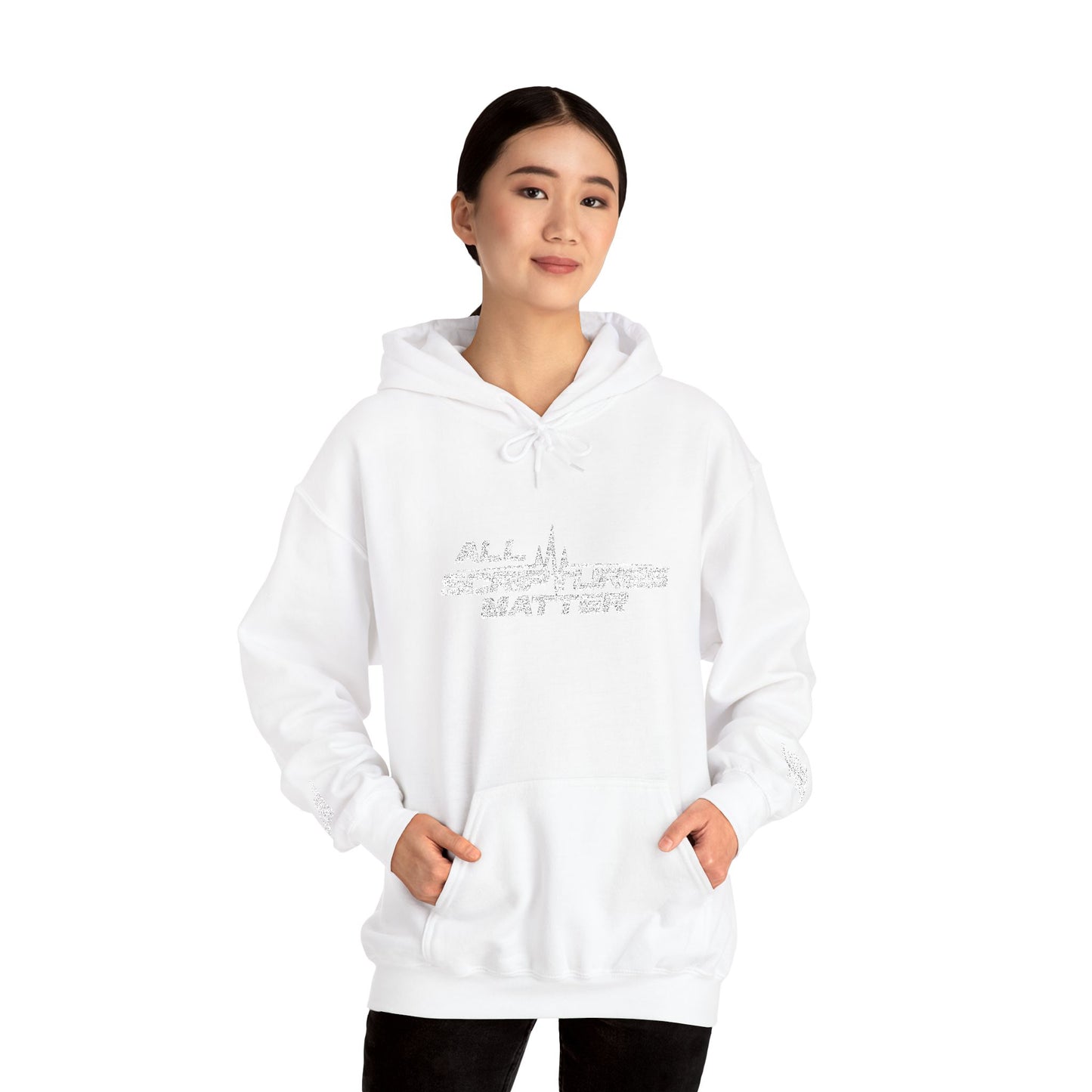 All Scriptures Matter Hoodie - White on White Embroidery