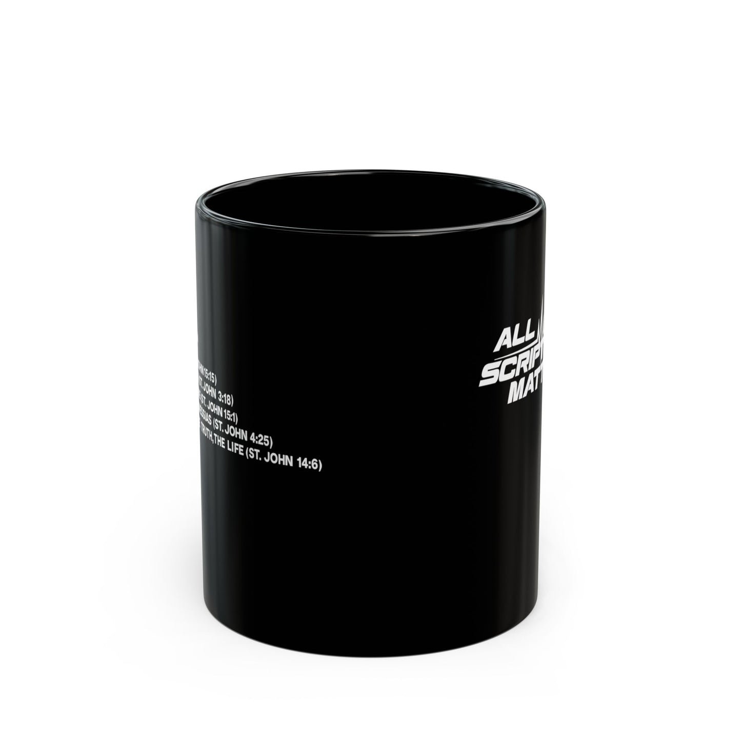 ALL SCRIPTURES MATTER BLACK MUG
