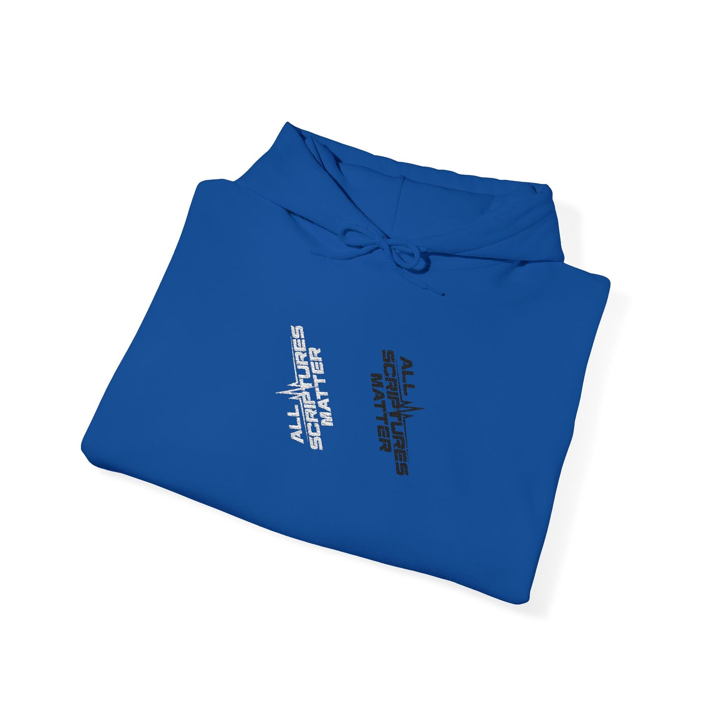 All Scriptures Matter Embroidery Basketball Hoodie - Royal Blue