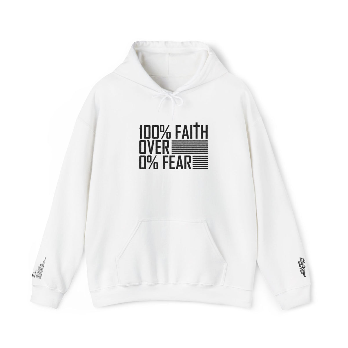 100% Faith Over 0% Fear Hoodie - Only Fear God  All Scriptures Matter