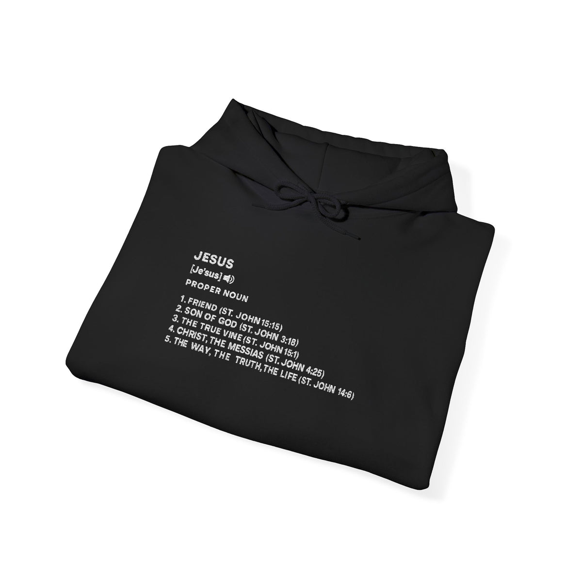 Jesus Definition Hoodie - Who Is He?  All Scriptures Matter