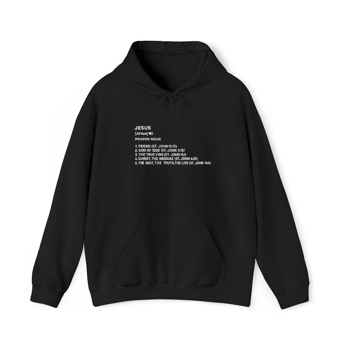 Jesus Definition Hoodie - Who Is He?  All Scriptures Matter