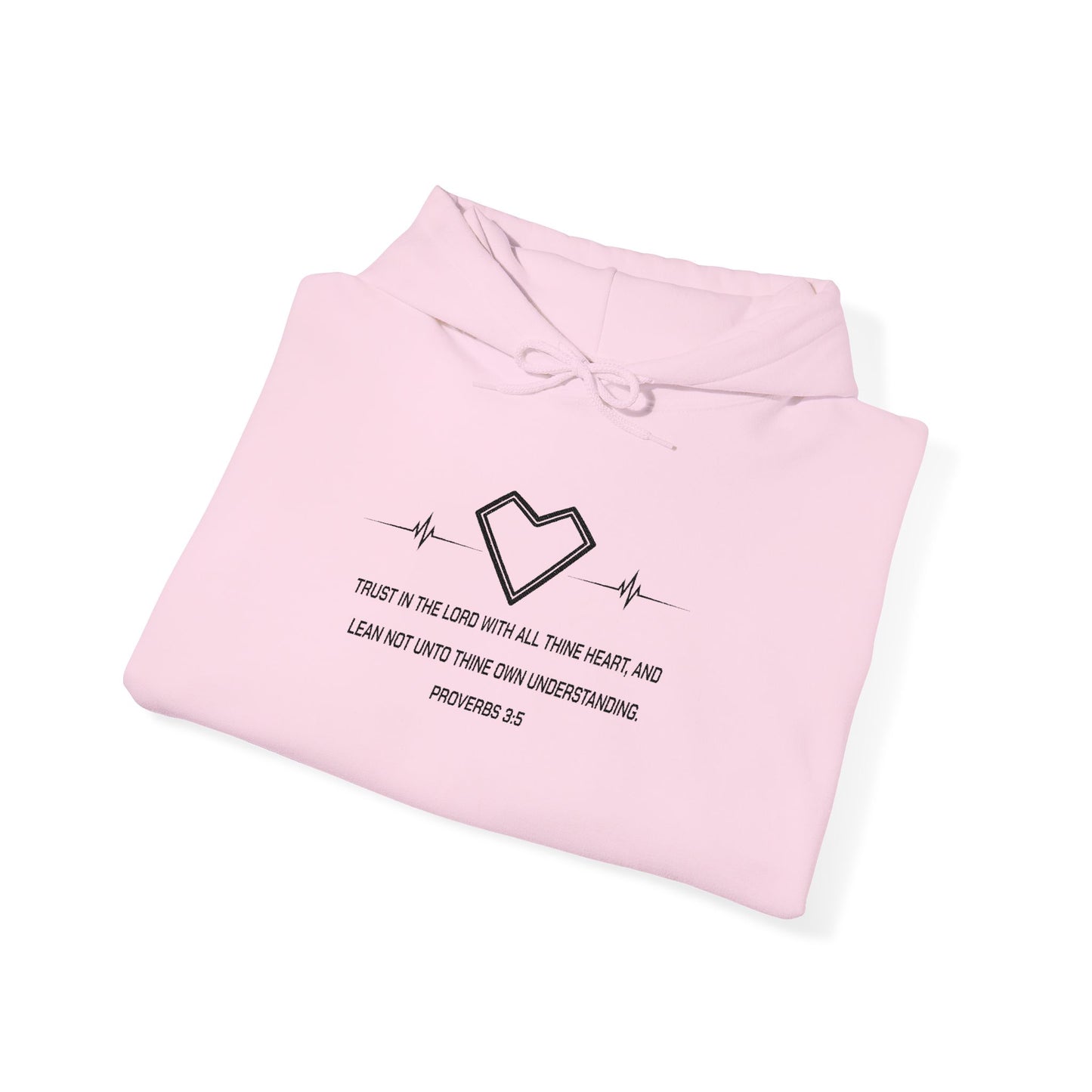 Trust in the Lord Heart Hoodie - Proverbs 3:5  All Scriptures Matter